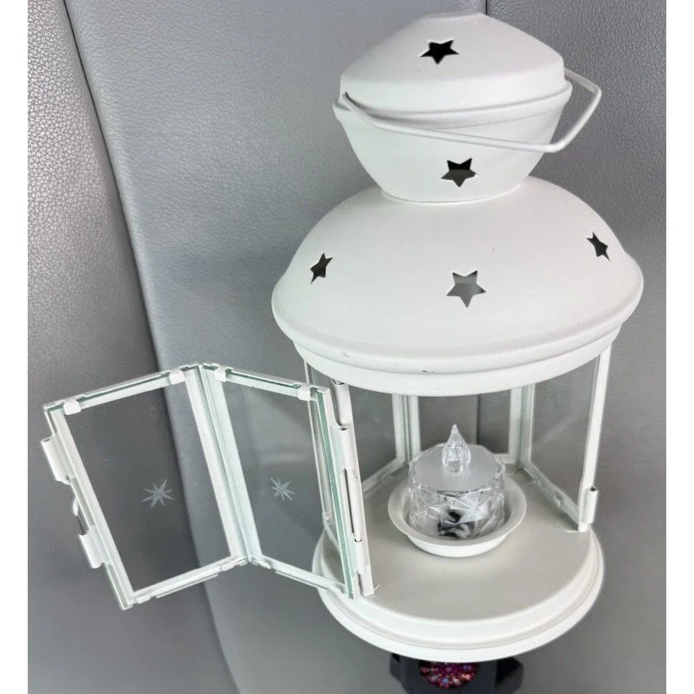 Antique decorative lantern stand, Tiered Decorative Wood Billar Wz Glass Gems